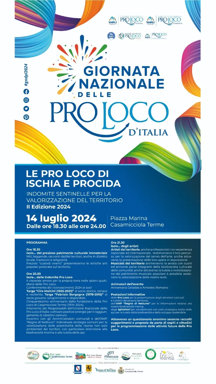 National Day of Pro Loco" on July 14th in Casamicciola Terme