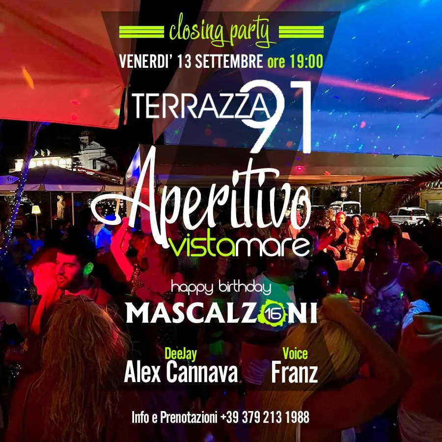🎉 Closing Party a Terrazza 91 🎉