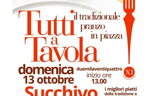Everyone to the table – the traditional lunch in the piazza