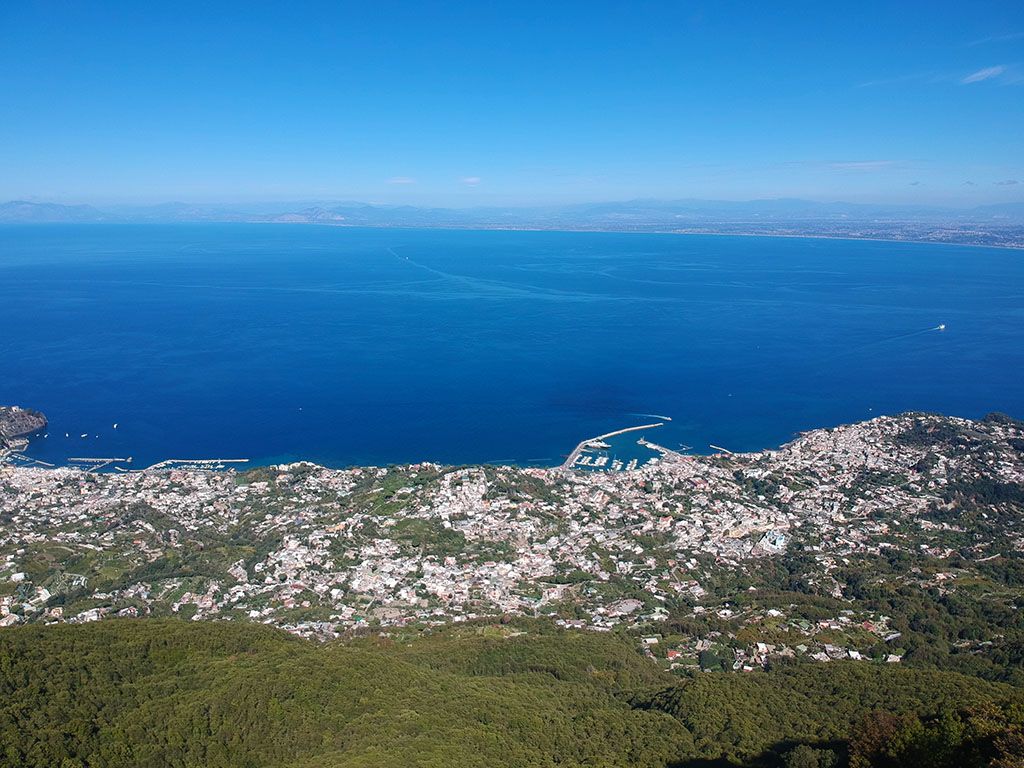 Panorama su Casamicciola Terme dal Monte Epomeo