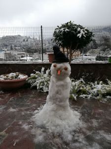 neve ad ischia - pupazzi di neve