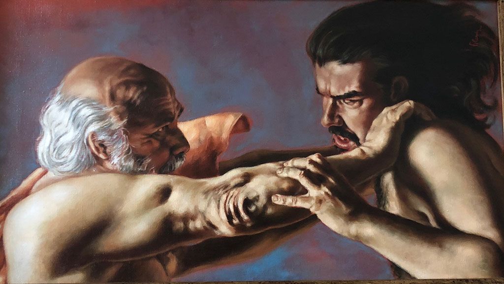 tifeo che litiga con zeus