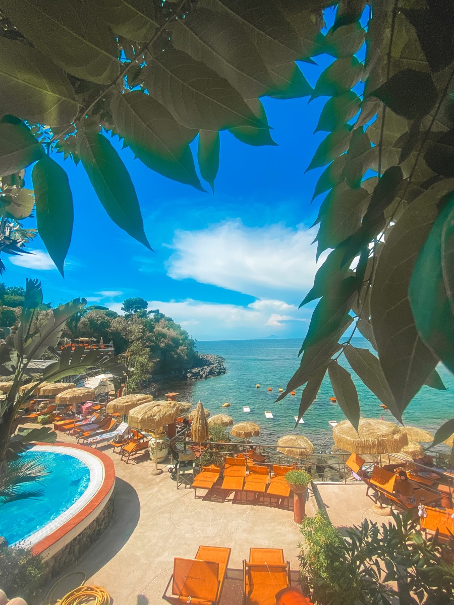 Le piscine termali di Casamicciola Terme viste dall'alto