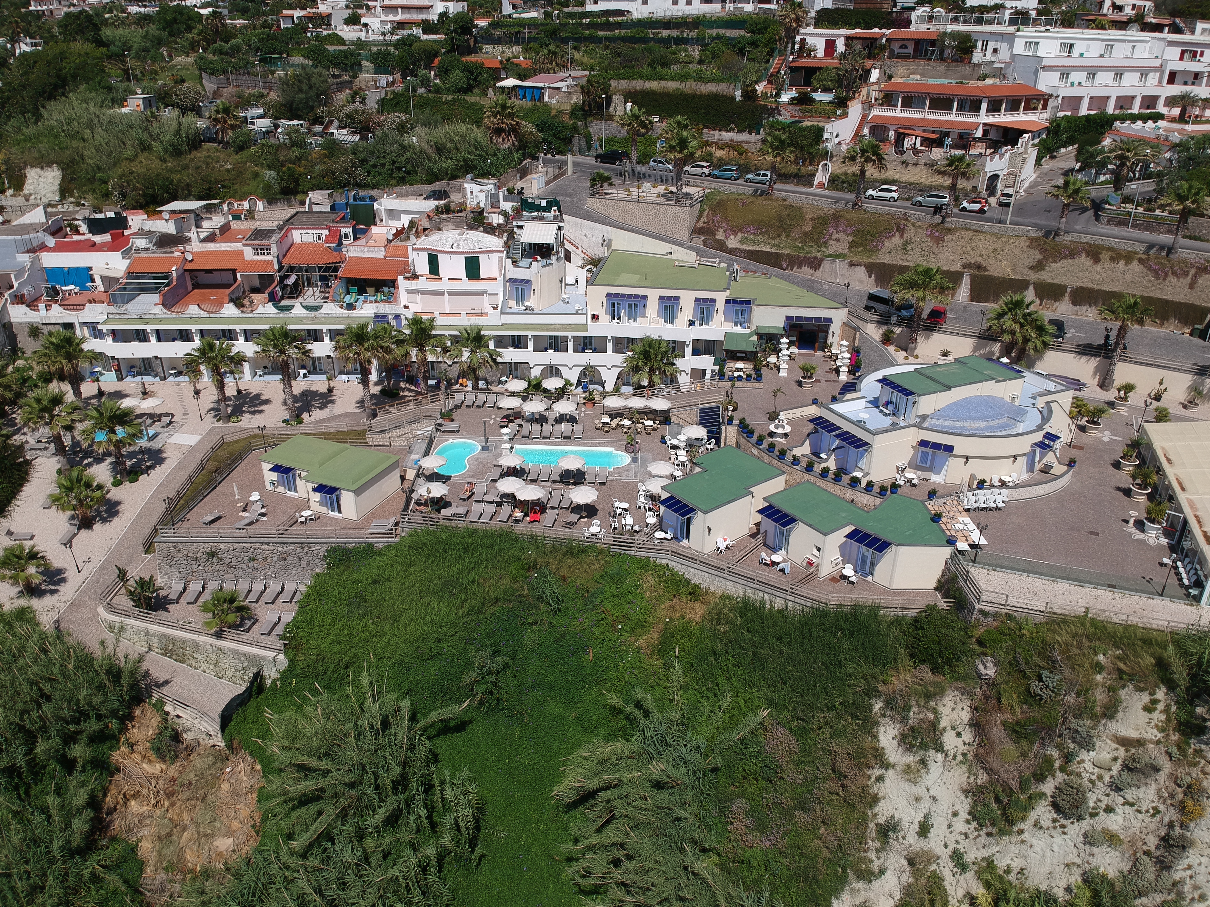 Giardini Termali Poseidon visti dal drone — Forio d'Ischia