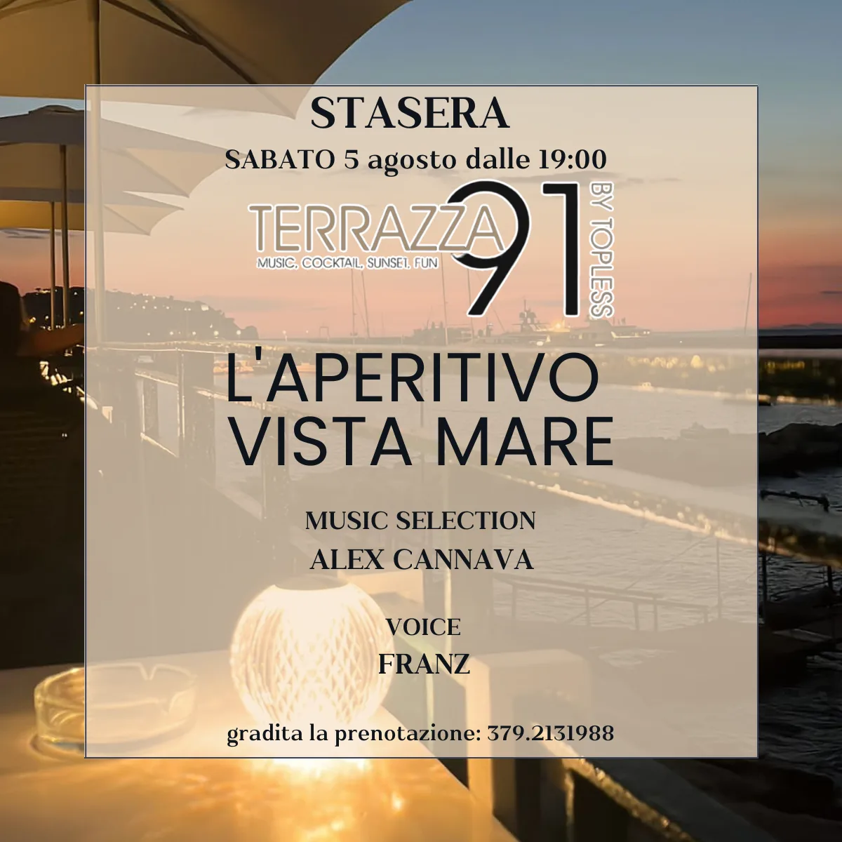 L'aperitivo vista mare!