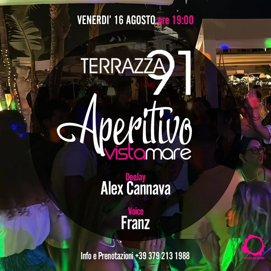 Aperitivo vista mare Terrazza 91